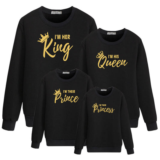 Golden Parent-child Long-sleeved Sweater